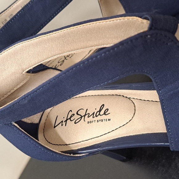 Ladies Life Stride Giovanna 2 Heels Blue Size 10 - Picture 3 of 12